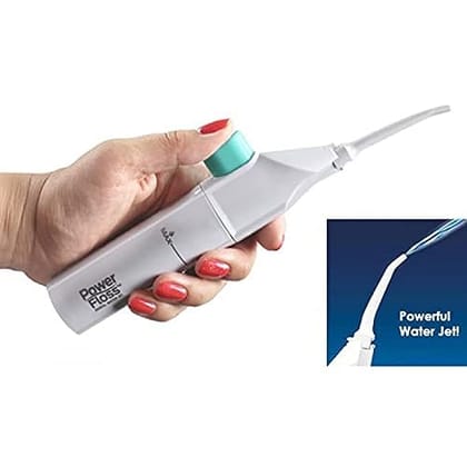 Flying Monk Dental Care Water-Jet Flosser Air technology Cords Tooth Dental Cleaning Whitening Teeth Kit Power Floss Air Powered Dental Water Jet for Tooth Cleaner (White)