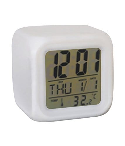 Flying monk Digital White Clock