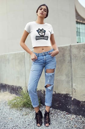 Crop Top (Women) - The Dogmother Husky (12 Colours)