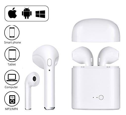 Ekdant I7s TWS Mini Twin Portable Wireless Bluetooth Earphones With Active Noise Cancellation Technology And Charging Box For All Smart Phones