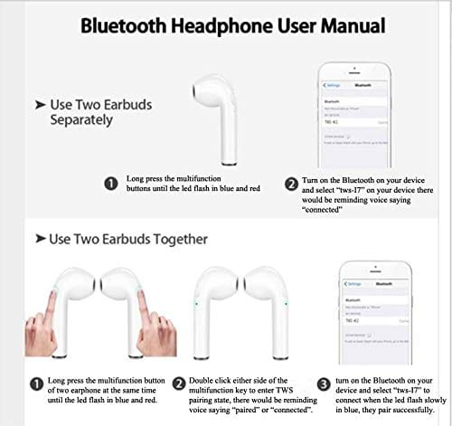 Ekdant I7s TWS Mini Twin Portable Wireless Bluetooth Earphones With Active Noise Cancellation Technology And Charging Box For All Smart Phones