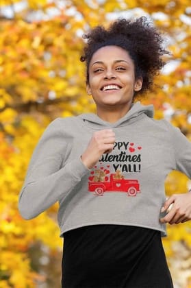 Crop Hoodie (Women) - Valentine's Day Special (4 Colours)