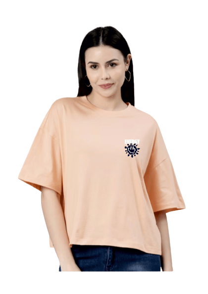 Monisha Plus 100% Pure cotton graphic printed Trendy Oversized Tshirt for womens