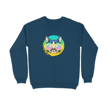 Sweatshirt (Men) - Cat With Glasses (11 Colours)