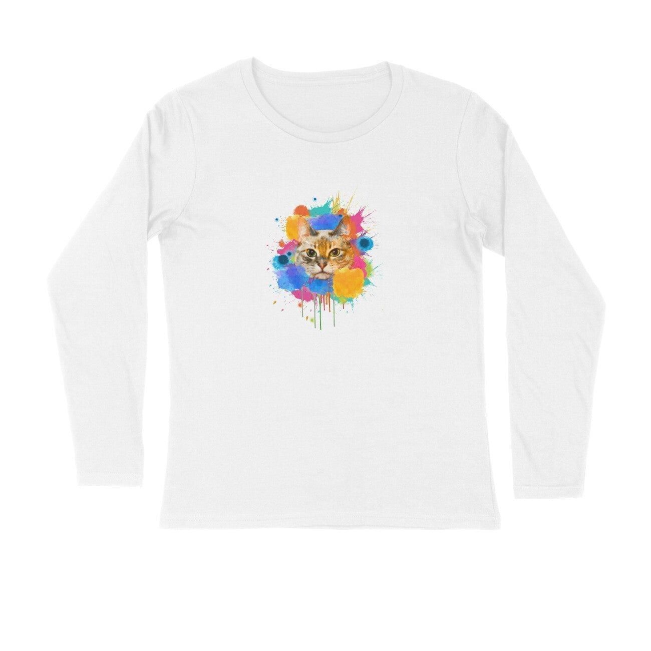 Full Sleeves Round Neck (Men) - Splishy Splashy Cat (7 Colours)