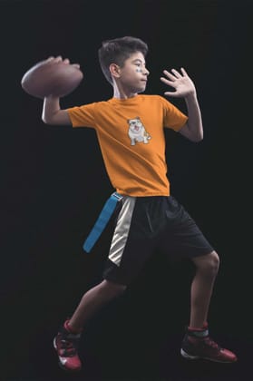 Round Neck T-Shirt (Kids) - Wringkly Sprinkly Bulldog (17 Colours)