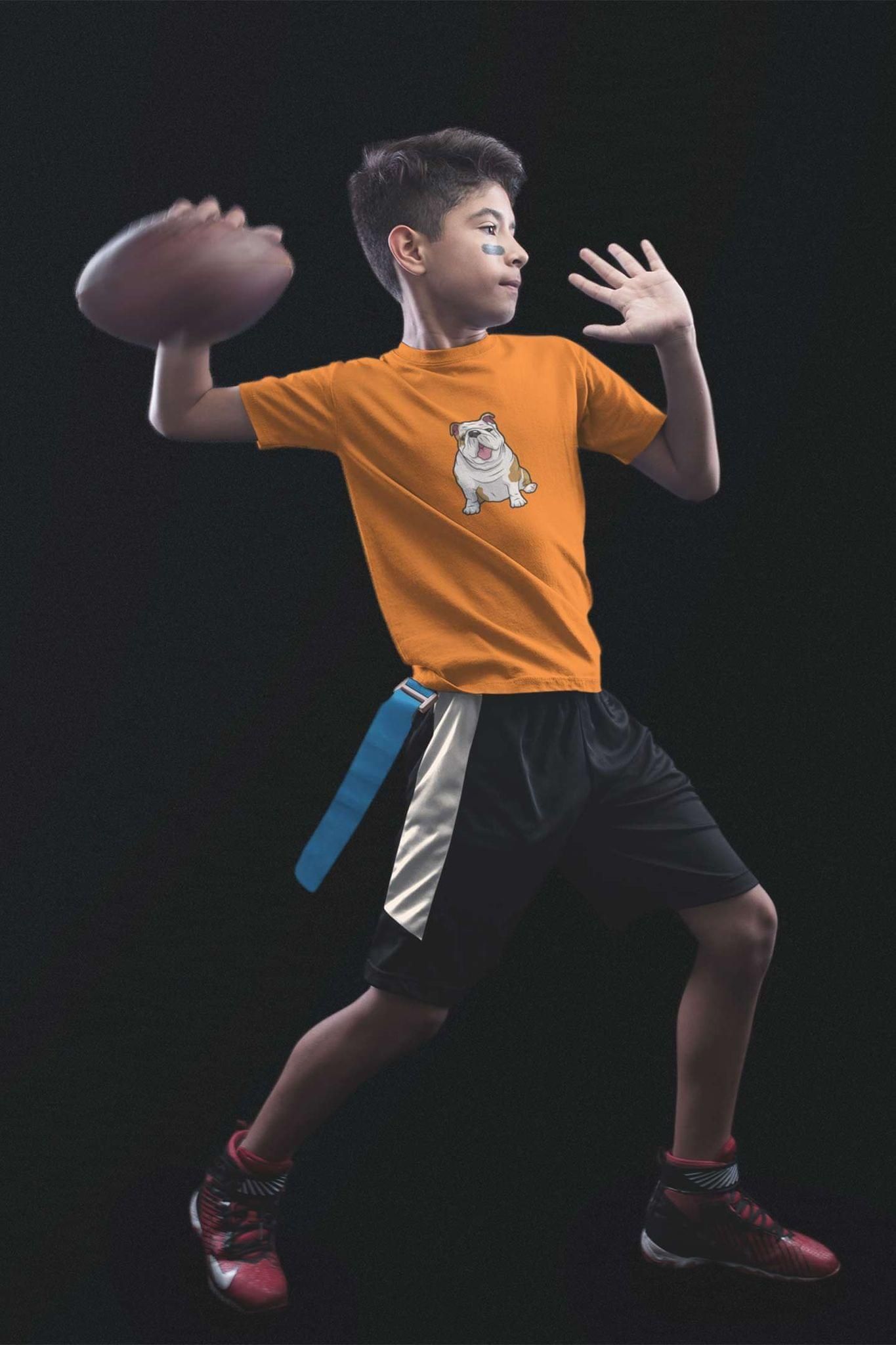 Round Neck T-Shirt (Kids) - Wringkly Sprinkly Bulldog (17 Colours)