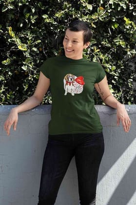 Round Neck T-Shirt (Women) - Beagle Furever Love (16 Colours)