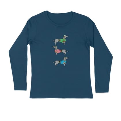 Full Sleeves Round Neck (Men) - Three Dachshunds (7 Colours)