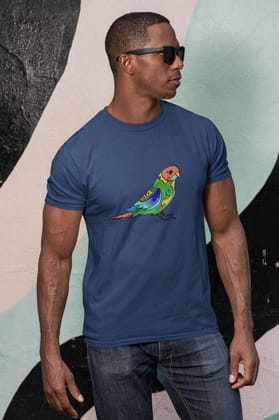 Round Neck T-Shirt (Men) - Pretty Jandaya Parakeet (10 Colours)