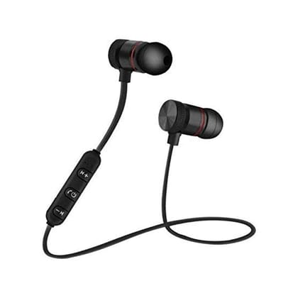 Ekdant Wireless Magnet  Earphone Headphone With Mic, Sweatproof Sports Headset, Best For Running And Gym