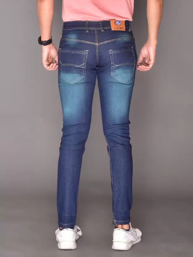 Men Regular Mid Rise Blue Jeans