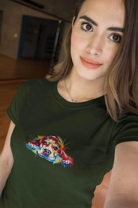 Round Neck T-Shirt (Women) - Droopy Dog Eyes (16 Colours)