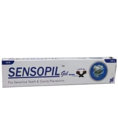 Sensopil Gel Whitening Toothpaste With Clove Oil for Sensitive Teeth & Cavity Prevention (Pack of 1, 100gm)