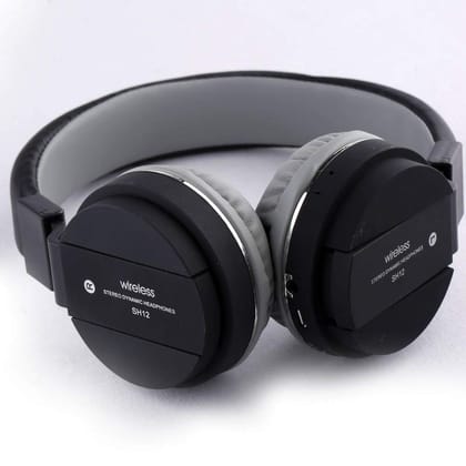 Ekdant Wireless Headset SH12 Wireless Bluetooth Headphone With FM And SD Card Slot Best Quality