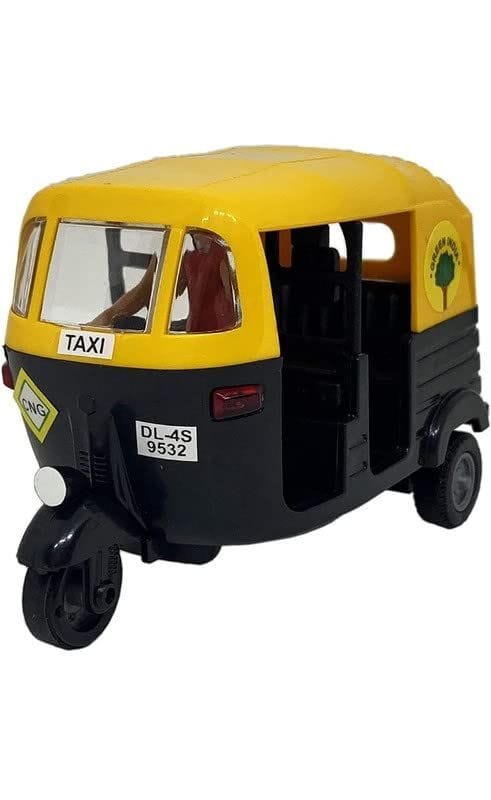 Pull Back Plastic Auto Rickshaw Toy | Mini Auto Vehicle Perfect for Kids Fun (Pack of 1, Multicolor) - Toys and Games | Buy online on ZillyBuy