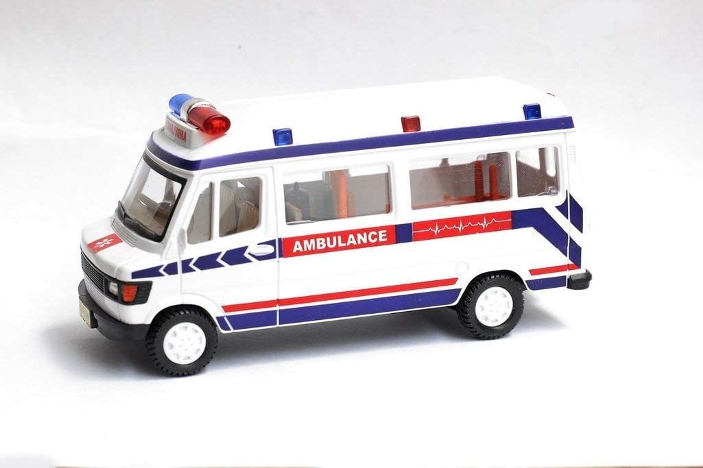 Cube Play Toys Tmp 207 Mini Ambulance Vehicles Miniature Scaled Models Toy,Plastic Toys White Color