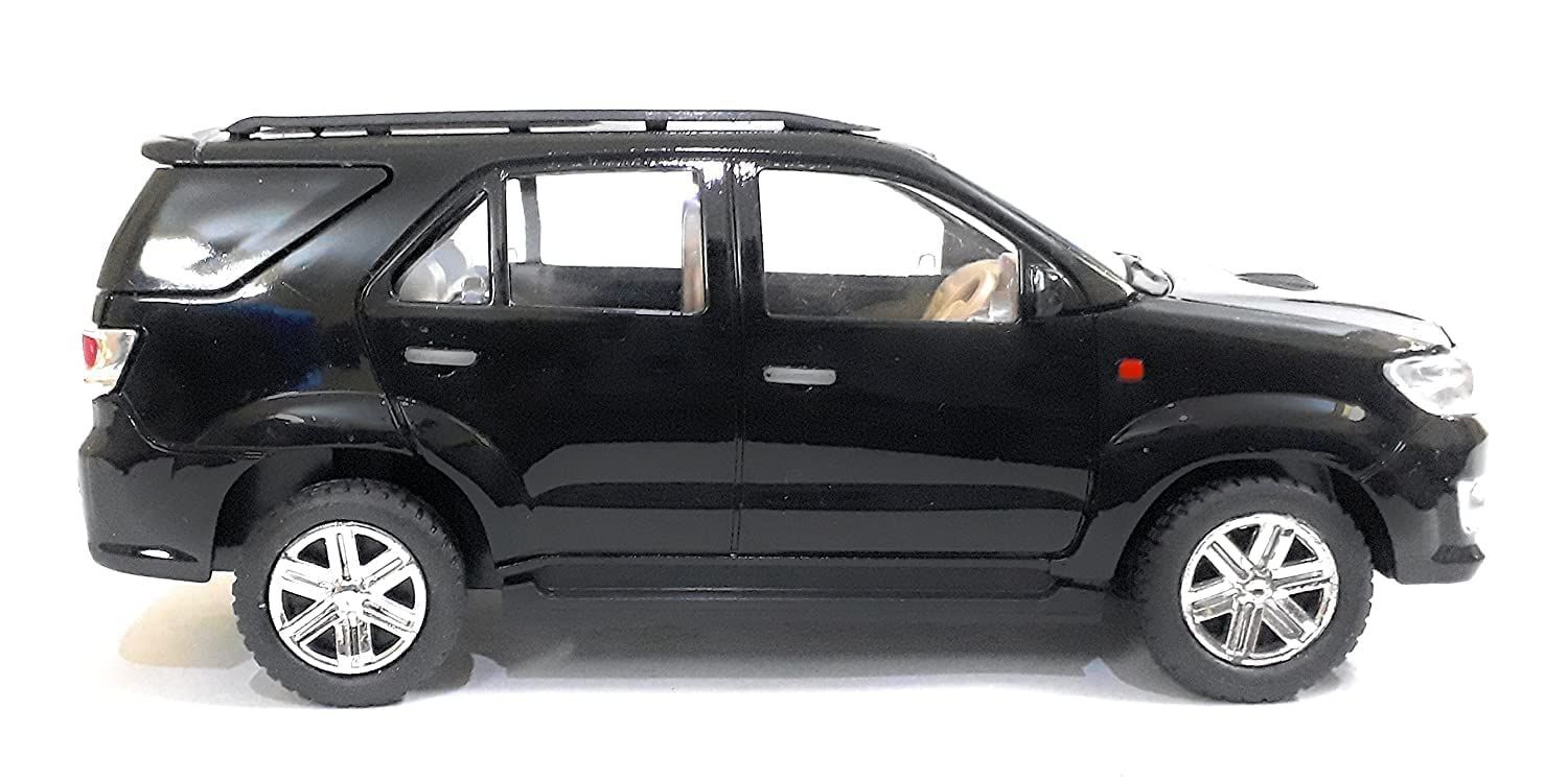Mehtab Pull Back FORTUNER Toy CAR for Kids. | Wonderful Design and Bold Looks. | Miniature Scaled Models Toy CAR (Multicolour) (Black)