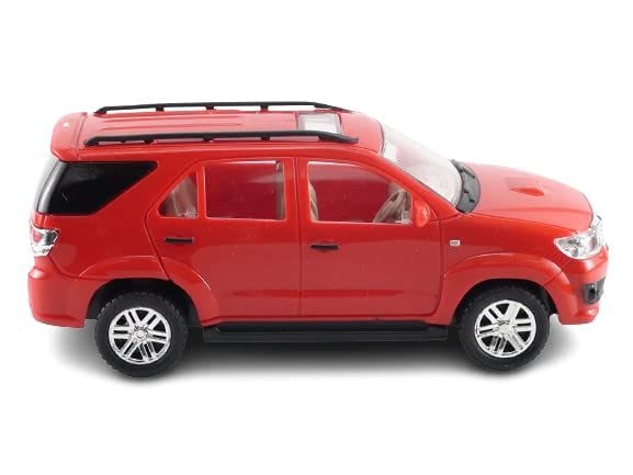 Mehtab Pull Back FORTUNER Toy CAR for Kids. | Wonderful Design and Bold Looks. | Miniature Scaled Models Toy CAR (Red Color)