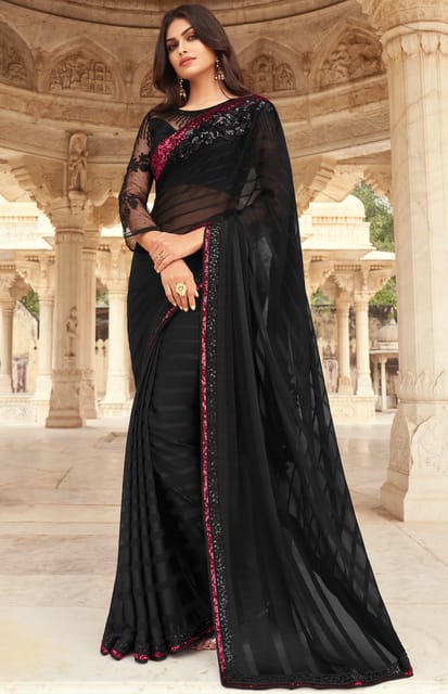 Lowest Price | Bridal Pure Chiffon Saree and Bridal Pure Chiffon Sari  Online Shopping