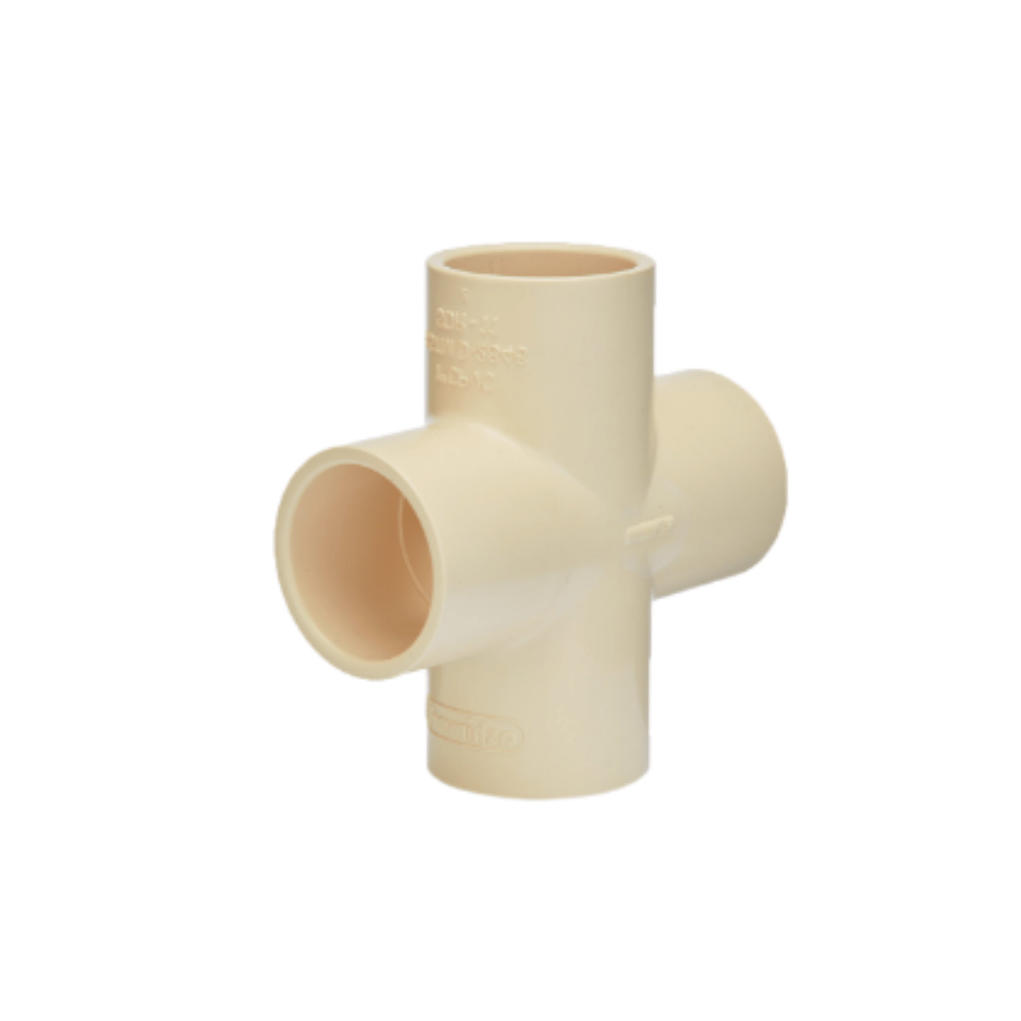 1 Inch CPVC Plastic Cross TEE (Yellow, Pack of 10)