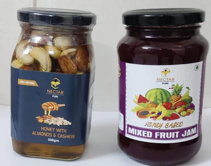 Combo Honey with almonds n cashews & Mix Fruit Jam