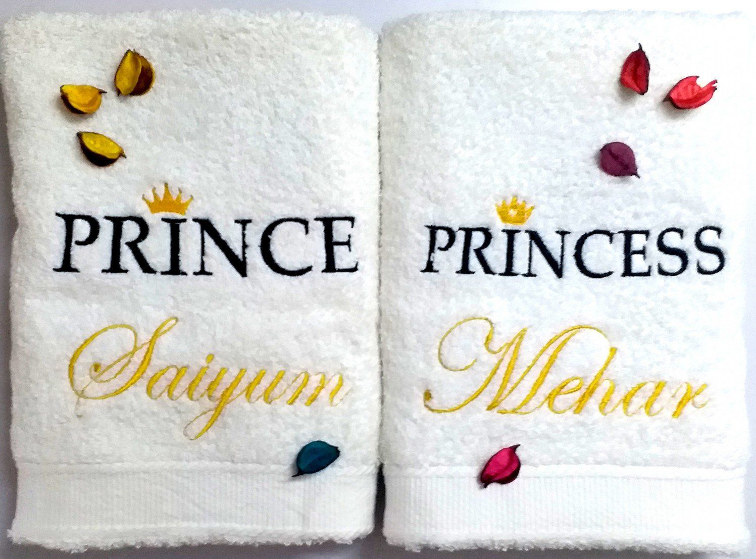 TurtleLittle Cotton Prince and Princess Personalised Valentines