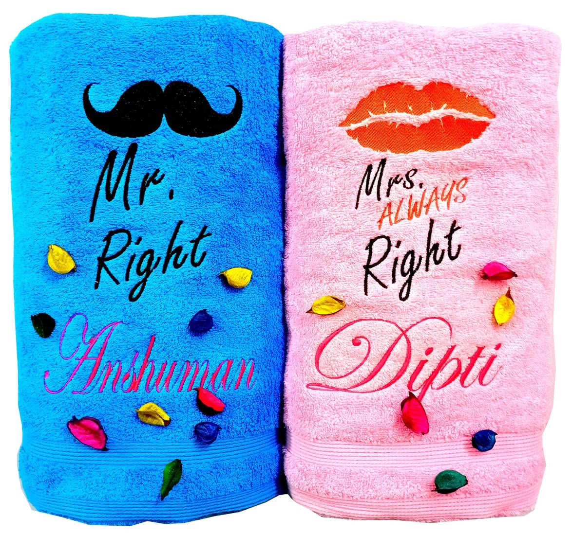 Mr and mrs bath towel set cheap