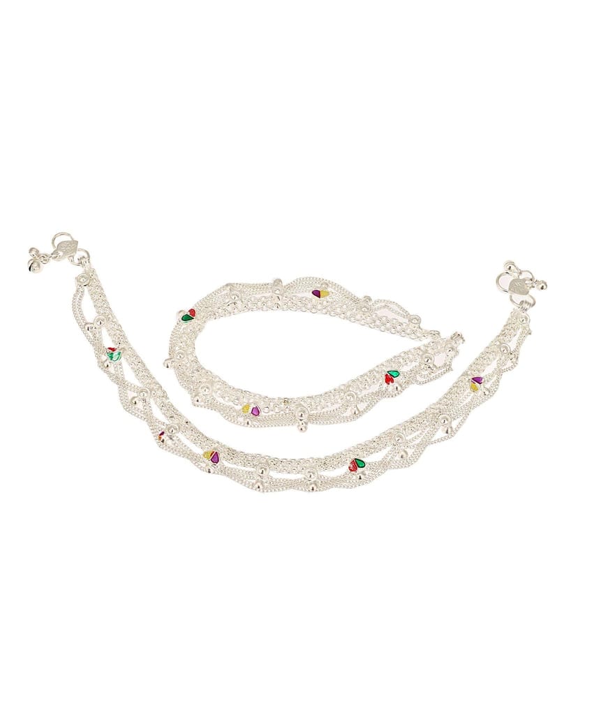 Fashion World Silver Payal Anklet for Girls & Women - Anklets | Buy online on ZillyBuy