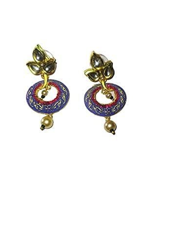 Infinity Jewelers Kundan Meena Choker Necklace Set For Girls Women