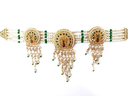 Sanjeeda Creations Beautiful Chik Stylish Beads Colorful Rajasthani Design Jewellery Set for Women (Multicolor)