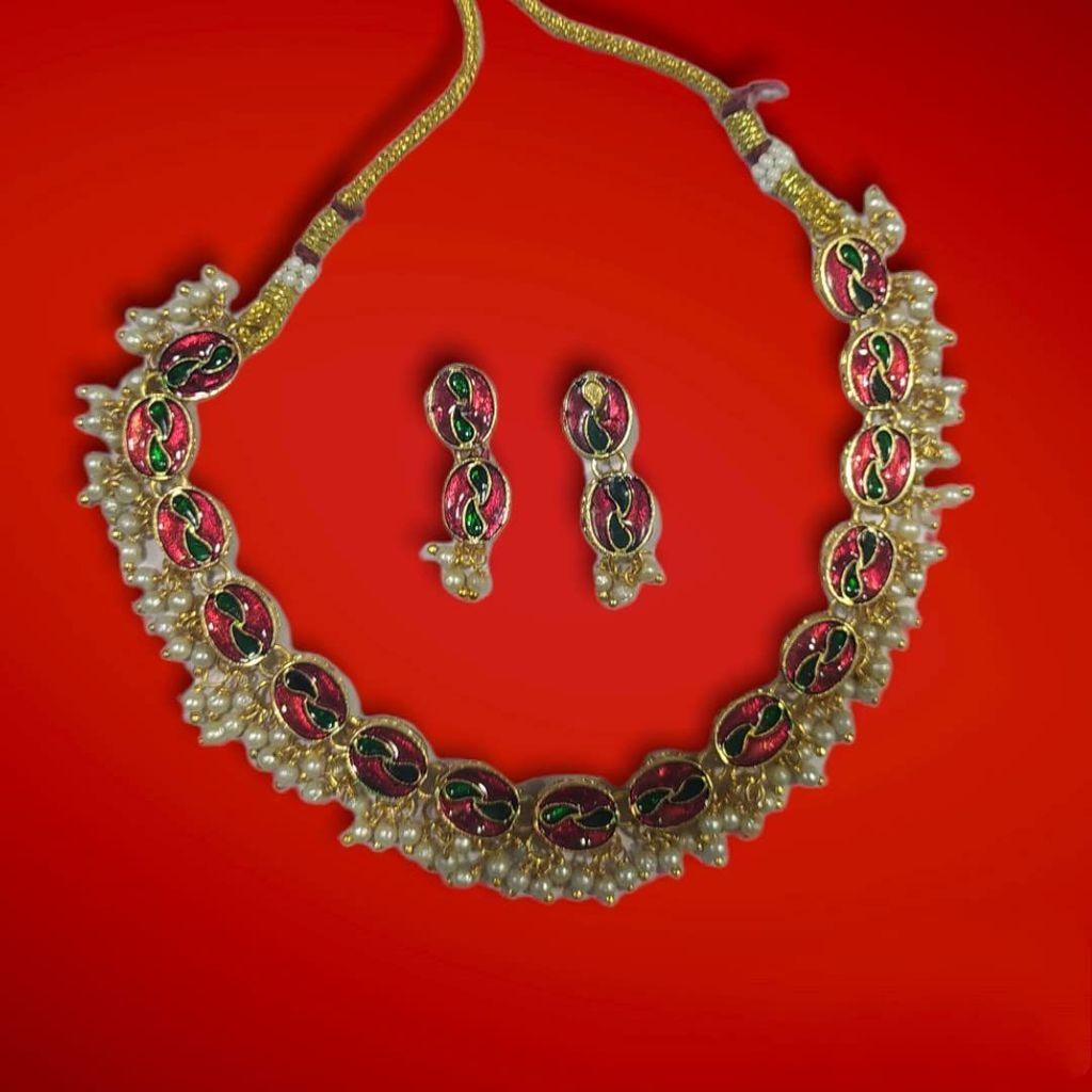 Yash Jewellery Two In One Kundan Necklace Set For Girls Women