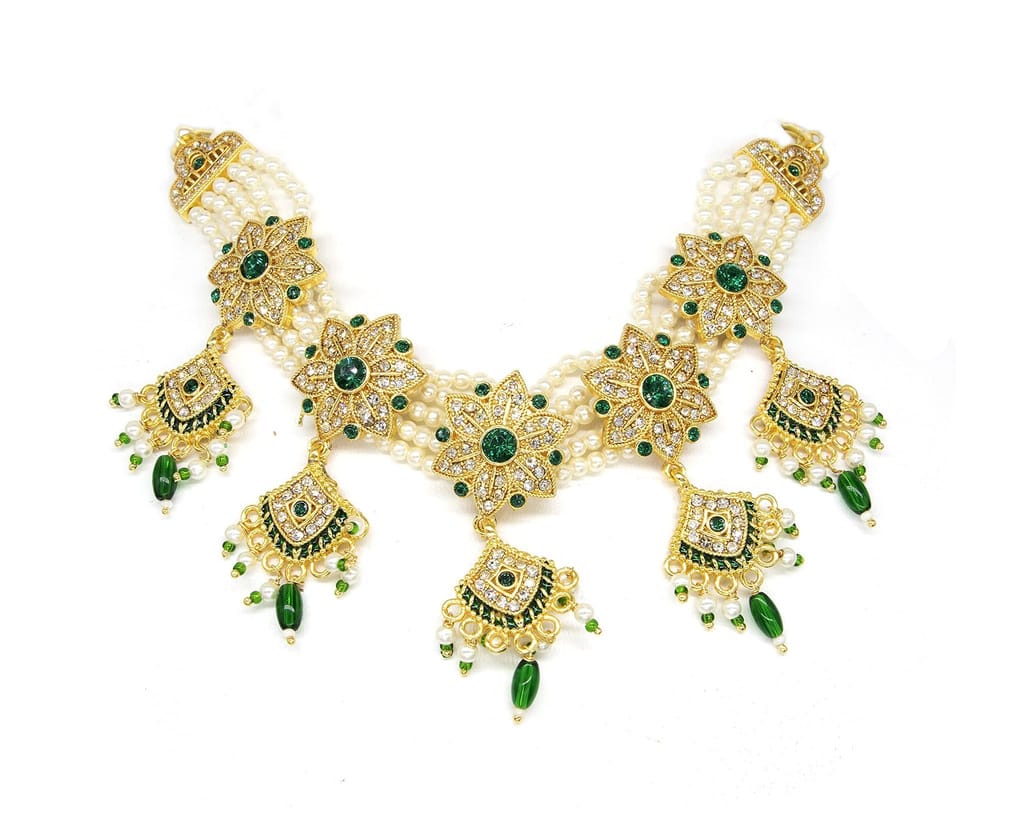 VIVA VIRAL Traditional Gold Plated Rajputi Choker Rajasthani Jarau Necklace set For Woman & Girls