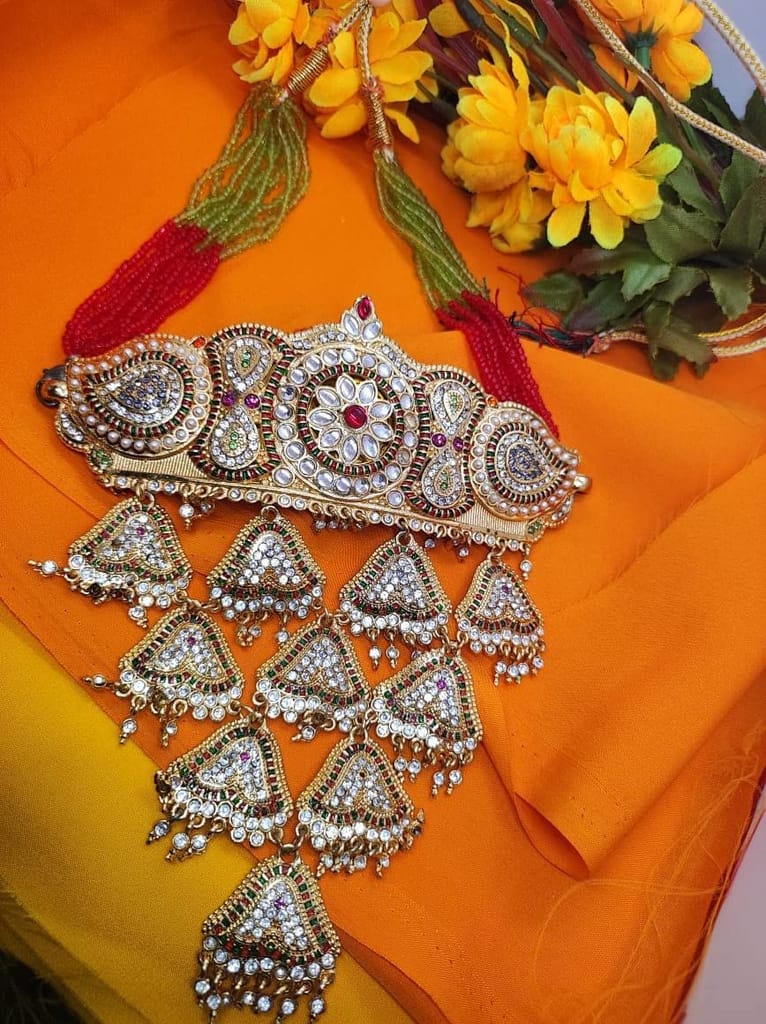 Yash Jewellery PRemium Quality Jadau Aad Set For Girls Women