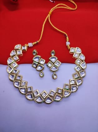 Yash Jewellery Premium Quality Heavy Two in One Necklace Set Back Meena