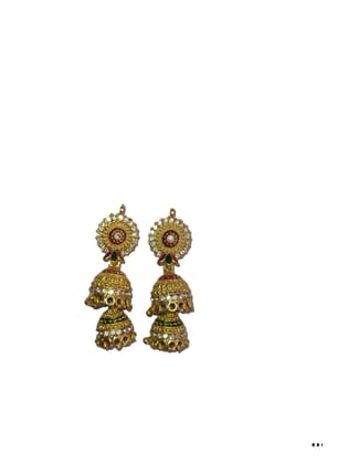 Infinity Jewelers Daily Wear Gold Plated Jhumka Earrings For Women
