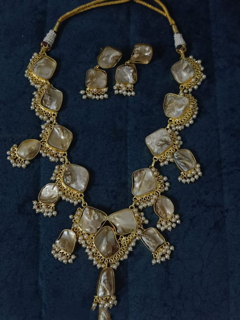 Yash Jewellery Gold Plated Export Quality Specially Designed Stone Necklace Set For Women