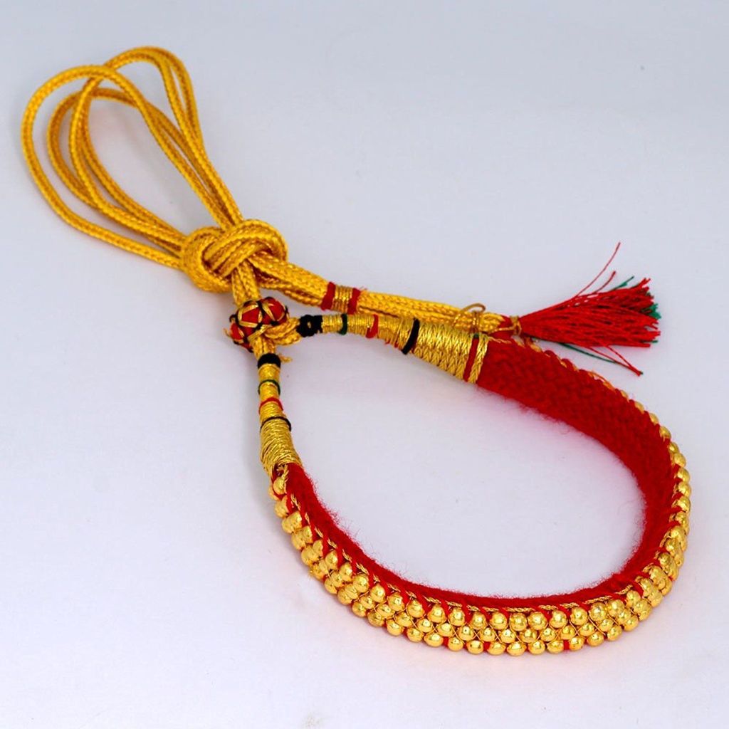 Monarch Arts Rajasthani Traditional Golden Beaded Multi-strand Necklace Set for Women & Girls