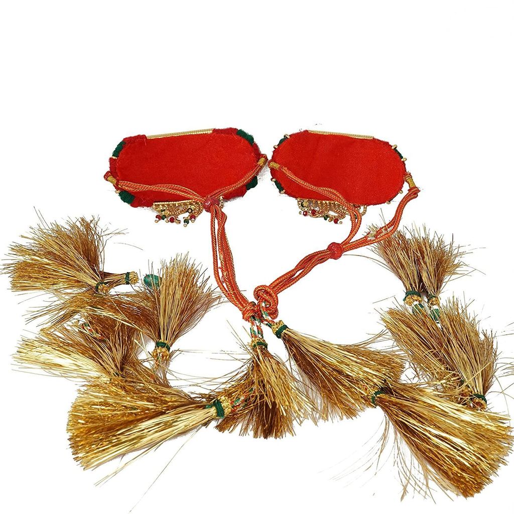 RURU Gold Plated Traditional Rajasthani Padmavati Bajubandh/Armlet Set/bajuband with Loom in Kundan, Meenakari and AD/CZ for Women and Girls