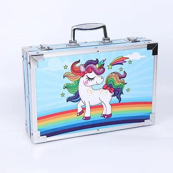 UKRAAFT Artist Colour Set – Unicorn Color Box with Multiple Coloring Kit, Professional Drawing Color Pencils, Water Colors, Oil Pastel, Sketches and Acrylic Paint Brush for Art Craft (145