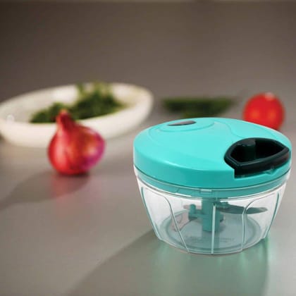 Arsha lifestyle Atm Green 450 ML Chopper widely used in all types of household kitchen purposes for chopping and cutting of various kinds of fruits and vegetables etc.