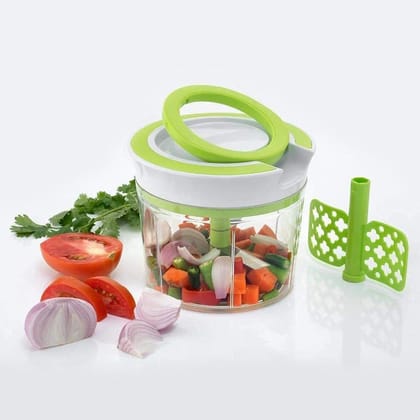 Arsha lifestyle Manual 2 in 1 Handy smart chopper for Vegetable Fruits Nuts Onions Chopper Blender Mixer Food Processor