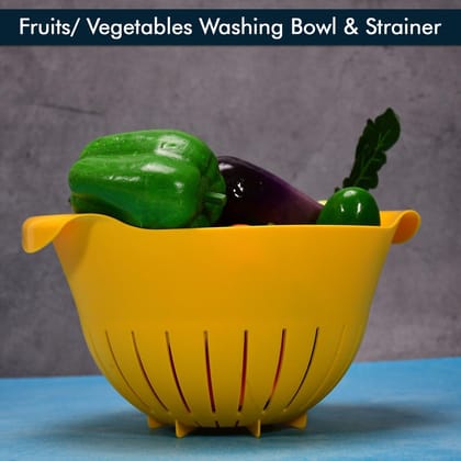 Arshalifestyle  Plastic Fruits Vegetable Noodles Pasta Washing Bowl & Strainer