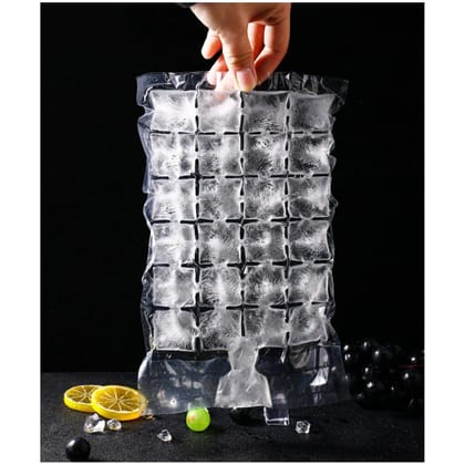 Arshalifestyle  Disposable Ice Cube Bags, Stackable Easy Release Ice Cube Mold Trays Self-Seal Freezing Maker,Cold Ice Pack Cooler Bag for Cocktail Food Wine