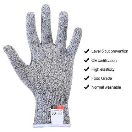 Arshalifestyle  Level 5 Protection Cut Resistant Gloves (1 pair)