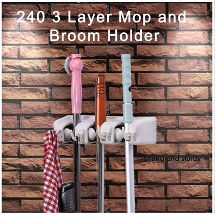 Arshalifestyle  3 Layer Mop and Broom Holder