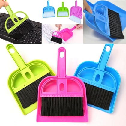 Arshalifestyle  Mini Dustpan with Brush Broom Set for Multipurpose Cleaning - 2 pcs