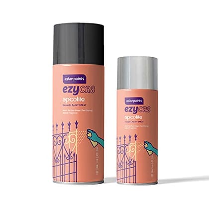 Asian Paints APCO AEROSOL Combo (Black 400mL + Silver 200mL)