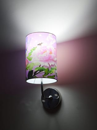 Light Angle Handmade Plastic with Color Paper Sheet Crafted Floral Sceneted Wall Sconce Lamp (Set of 2) (5.5x5.5x8 inch, Multicolor)