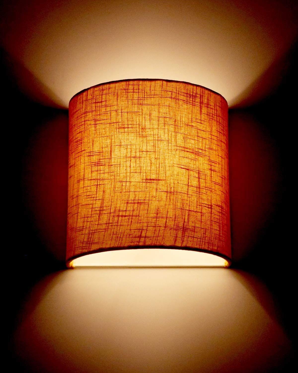 Light Angle Handmade Fabric Wall Lamps for Home Decoration (Yellow)